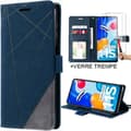 Skyddsskal - E.F.CONNECTION - För Xiaomi Redmi Note 11S - Mörkblå - 2 Härdade Glas marinblå