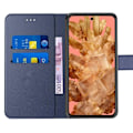 Miniatyrbillede 3 af 4: Etui + 2 hærdede briller til Google Pixel 8, elegant pungetui i lædereffekt - marineblå