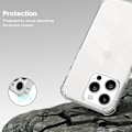 Miniatyrbillede 4 af 4: Cover til iPhone 15 Pro Forstærket stødsikker beskyttelse med lyserød ledning - E.F. CONNECTION - Blød - Silikone Transparent, Rosa