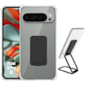 Miniatyrbillede 1 af 4: Coque - Google - Pixel 9 Pro XL - Silikone Antichok - Transparent - Justerbar Støtte Sort Transparent