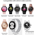 Miniatyrbild 2 av 6: Armband för Samsung Galaxy Watch 7/6/5/4/3 40mm/42mm/43mm/44mm/46mm/46mm/47mm - Milanese Rostfritt Stål Rosa Rosa