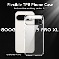 Miniatyrbild 2 av 4: Fodral för Google Pixel 9 Pro XL - Silikon Stötsäker Anti-Scratch Transparenta smala förstärkta hörn