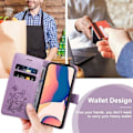 Miniatyrbillede 4 af 6: Coque til Xiaomi Redmi Note 13 5G (ikke til 4G) Beskyttelse mod ridser PU-læder Butterfly-mønster - Lilla Lila
