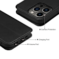 Miniatyrbillede 3 af 4: Cover til iPhone 15 Pro Max Anti-ridsekortholder Blødt syntetisk læder - sort