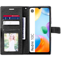 Miniatyrbillede 3 af 4: Etui til Xiaomi Redmi 10C Anti-Scratch PU Læder Brun-Sort Tofarvet