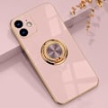 Miniatyrbild 4 av 4: Ringfodral för iPhone 12 Pro Max (6,7") Rosa Elegant Soft Gold Edge Lyx Stötsäker Anti-Scratch Rosa