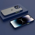 Miniatyrbild 4 av 4: Cord Halsbandsfodral för iPhone 14 Pro Marinblå styvt matt effektskydd marinblå