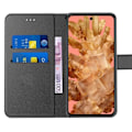 Miniatyrbild 3 av 4: Fodral till Google Pixel 8, skyddsflik Anti-skrapa Stötsäkert mjukt syntetiskt läder - svart
