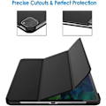 Miniatyrbillede 2 af 4: Coque Tablet - E.F.CONNECTION - til iPad Pro 12.9 - PU Læder - Sort - Multi-vinklet Støtte Svart