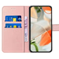 Miniatyrbild 3 av 4: Fodral för Google Pixel 9 med 2 härdade glasögon, skydd mot repor Stötsäkert mjukt syntetiskt läder - rosa