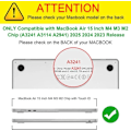 Miniatyrbillede 2 af 6: Coque Kompatibel med MacBook Air 15 Tommer M4 M3 M2 (A3241/A3114/A2941, 2025/2024/2023) - Tynd og Let Hård Etui [A1] Färg: Matt Svart