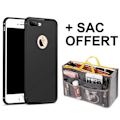 Miniatyrbillede 1 af 4: iPhone 8Plus Matt Silikone Cover Stødsikker Anti-ridse - Sort + Gratis taske Svart