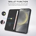 Miniatyrbild 2 av 4: Coque för Xiaomi Redmi Note 13 Pro+ 5G - E.F.Connection - Etui Svart PU Läder - Stöd Bädd - Magnetisk - Mjuk Svart