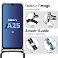 Miniatyrbillede 3 af 4: Coque - Xiaomi - Redmi A3 - Stødabsorberende Beskyttelse - Justerbar Rem - Sort Silikon Svart