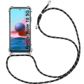 Miniatyrbillede 1 af 4: Beskyttelsesetui til Redmi Note 10 5G - E.F.CONNECTION - Blødt - Transparent-Sort Transparent-svart