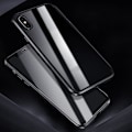 Miniatyrbillede 3 af 4: Etui - Magnetisk - iPhone XR - Sort - Hærdet glas - Gennemsigtig bumper Svart