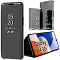 Miniatyrbild 1 av 4: Fodral till Samsung Galaxy A14 4G/5G Svart Integral Mirror Effect Elegant Anti-Scratch 360 graders skydd Svart