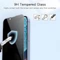 Miniatyrbillede 4 af 4: [2 styk] Anti-spion hærdet glas til iPhone 14 Plus (6,7") Svart