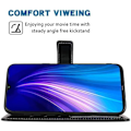 Miniatyrbillede 3 af 4: Beskyttelsesetui til Redmi Note 8 - E.F.CONNECTION - Læderlook Sort - Stødabsorberende Svart