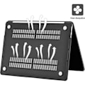 Miniatyrbillede 4 af 6: Coque til MacBook Pro 16 Tommer M4 M3 M2 M1 Pro/Max 2024 2023 2021, Hårdt Beskyttelse Mat Sort Translucent Svart