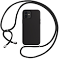 Miniatyrbillede 1 af 4: Coque - iPhone - 12 Mini - Silikone Blød - Sort - Beskyttelse med Kæde Svart