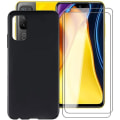 Miniatyrbillede 1 af 4: Etui - Xiaomi - Poco M3 Pro 5G / Redmi Note 10 5G - Blød TPU - Skærmbeskytter af hærdet glas Svart