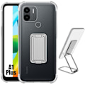 Miniatyrbild 1 av 4: Silikonfodral för Xiaomi Redmi A1+-A1 Plus Stötsäker med justerbart fällbart stativ Silver