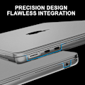 Miniatyrbild 3 av 6: Coque kompatibel med MacBook Air 13,6 tum M4 M3 M2 2025-2022 utgåva A3240 A3113 A2681, skyddsfodral hård hölje [A3] Färg: Matt Transparent