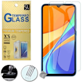 Miniatyrbild 3 av 4: Transparent fönsterskyddsfilm i härdat glas för Xiaomi Redmi 9C Transparent