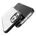 Miniatyrbillede 3 af 4: Silikonetui + skærmbeskytter til iPhone 12 Pro Max, stødsikker solidt 3D elegant diamantmønster - sort