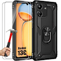 Miniatyrbild 1 av 4: Skyddande skal - E.F.CONNECTION - Xiaomi Redmi 13C - Svart - Hårt - Stöd 360° Svart