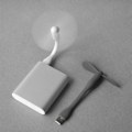 Miniatyrbild 3 av 4: Mini Fläkt - E.F.CONNECTION - Tyst 25 dB - Knappar i silikon - Bärbar Svart