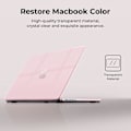 Miniatyrbillede 2 af 6: Coque kompatibel med MacBook Air 13,6 tommer M2 M3 M4 A2681 A3113 A3240, 2022 2024 2025 udgave med Touch ID, beskyttelsesskal Färg: Kristallrosa
