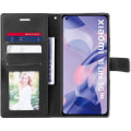 Miniatyrbillede 3 af 4: Etui til Xiaomi Mi 11 Lite Tofarvet brun lædereffekt + 2 anti-ridse hærdede briller