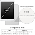 Miniatyrbillede 2 af 4: Etui til iPad Air 10,5 (3. generation 2019) og iPad Pro 10,5 2017, Cover med støttefunktion og automatisk vække-/sovefunktion[898]