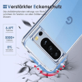 Miniatyrbillede 3 af 4: Silikonetui til Google Pixel 8 Pro, med 2 hærdede briller gennemsigtig beskyttelse