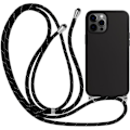 Miniatyrbillede 1 af 4: Beskyttelsescover - E.F.CONNECTION - iPhone 12 Pro Max - Blød - Sort - Justerbar Strop Svart