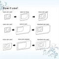 Miniatyrbillede 3 af 4: 3 i 1 SIM-kortadapter til WIKO View 5 Plus Smartphone Micro-SIM Nano-SIM Universal