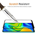 Miniatyrbild 4 av 4: Filmskärm - E.F.CONNECTION - för Redmi 8A - Paket med 4 - Härdat glas - Hög hållbarhet Transparent med svart kant