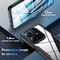 Miniatyrbild 3 av 4: Coque för Xiaomi Redmi Note 14 5G (inte för 4G) Skydd 360 Hybrid - Svart Svart