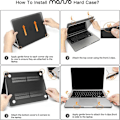 Miniatyrbillede 6 af 6: Coque til MacBook Pro 16 Tommer M4 M3 M2 M1 Pro/Max 2024 2023 2021, Hårdt Beskyttelse Mat Sort Translucent Svart