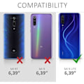 Miniatyrbild 4 av 4: Skyddsfodral för Xiaomi Mi 9 Lite - E.F.CONNECTION - Mjuk Matt Enfärgad - Svart - 2 Härdade Glas Svart