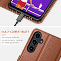 Miniatyrbillede 5 af 6: Coque til iPhone 11, Flip Case i blødt syntetisk læder, stødabsorberende og ridsefast - Brun kastanj