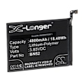 Miniatyrbild 1 av 3: vhbw Batteri kompatibelt med Redmi M2003J6A1G, M2003J6A1I, Note 9 Pro, Note 9S smartphone (4800mAh, 3,85V, Li-polymer)