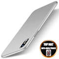 Miniatyrbillede 1 af 4: Coque iPhone X - Stødabsorberende - Silikone Gel - Ultra Modstandsdygtig - Sølv - Mat Finish Silver