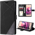 Miniatyrbillede 1 af 4: Etui til Xiaomi Redmi Note 10S Anti-ridse Stødsikker beskyttelse Syntetisk læder Sort