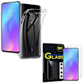 Miniatyrbillede 1 af 2: Til Xiaomi Redmi K20- Redmi K20 Pro- Mi 9T- Mi 9T Pro 6.39": UltraSlankt silikone gel cover - TRANSPARENT + 2 film af hærdet glas