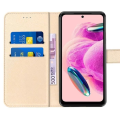 Miniatyrbild 3 av 4: Fodral för Xiaomi Redmi Note 12S, stötsäkert fodral i lädereffekt med kortficka och guldstativfunktion (ej för Redmi Note 12)