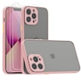 Miniatyrbild 1 av 4: Coque för iPhone 13 Pro Max (6.7') - E.F.CONNECTION - Semi-rigid - Matt skal - Mjuk mot huden - 6,7" - Rosa - Härdat glas Rosa