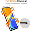 Miniatyrbild 2 av 4: Helhärdat glas för Xiaomi Redmi 10C - E.F.CONNECTION - Paket med 2 svarta antispårglasögon Transparent med svart kant